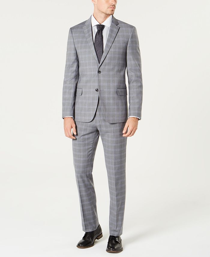 Terno Tommy Hilfiger Masculino Modern Fit Th Flex Stretch Wool Cinza Tamanho 50