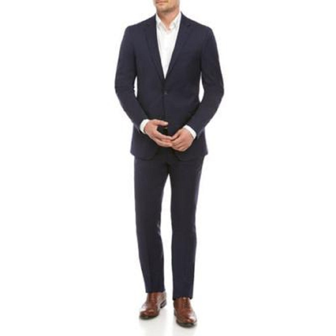 Terno Tommy Hilfiger Slim Fit Th Flex Stretch de lã azul tamanho 42 para homem