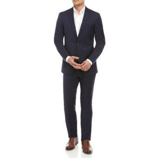 Terno Tommy Hilfiger Slim Fit Th Flex Stretch de lã azul tamanho 42 para homem