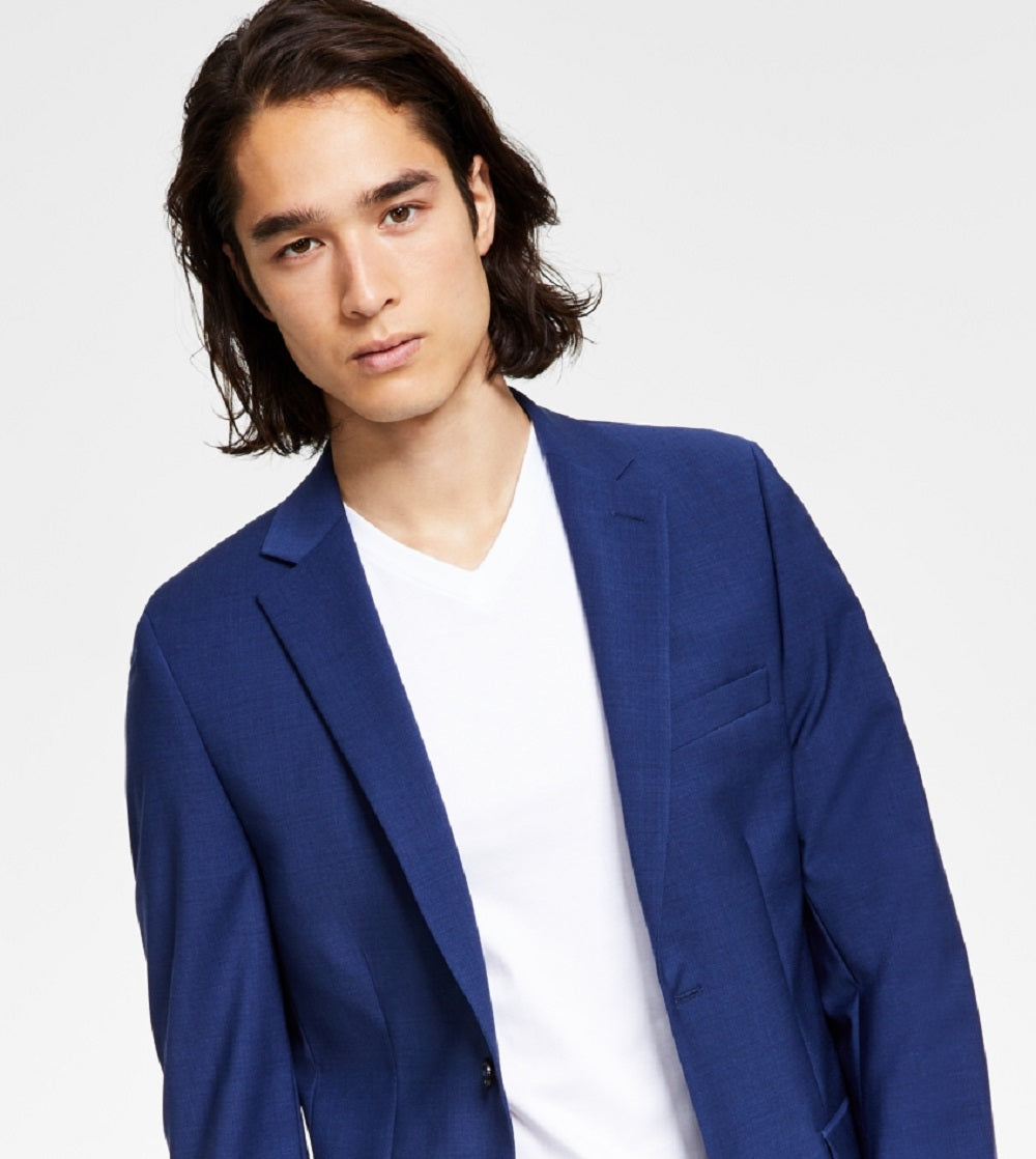 Calvin Klein Masculino Skinny Fit Extra Slim Infinite Stretch Paletó Azul Tamanho 42