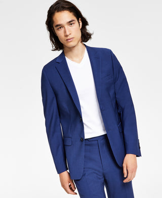 Calvin Klein Men's Skinny Fit Extra Slim Infinite Stretch Suit Jacket Blue Size 42