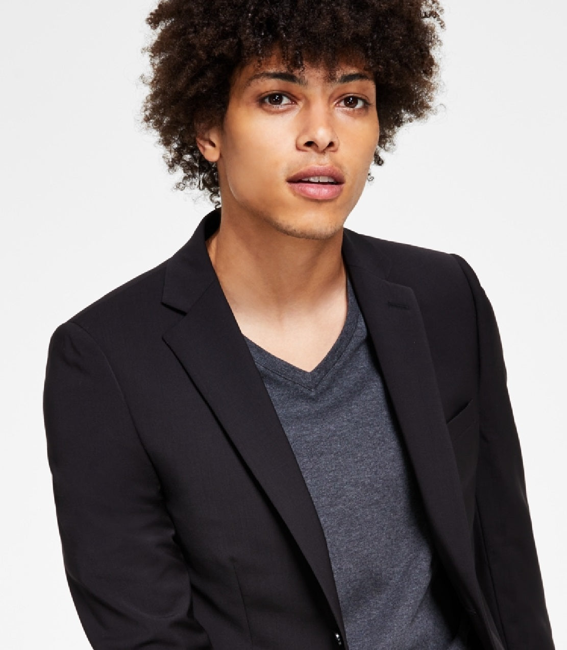 Calvin Klein Masculino Skinny Fit Extra Slim Infinite Stretch Paletó Preto Tamanho 44