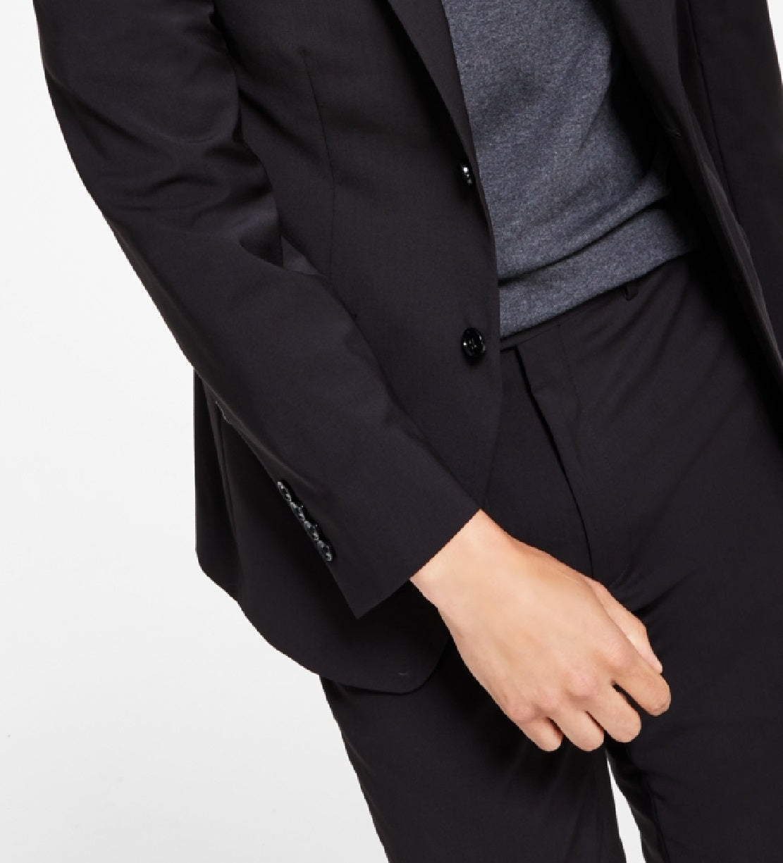 Calvin Klein Masculino Skinny Fit Extra Slim Infinite Stretch Paletó Preto Tamanho 44