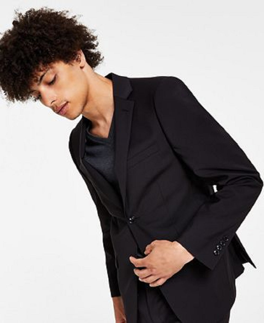Calvin Klein Masculino Skinny Fit Extra Slim Infinite Stretch Paletó Preto Tamanho 44