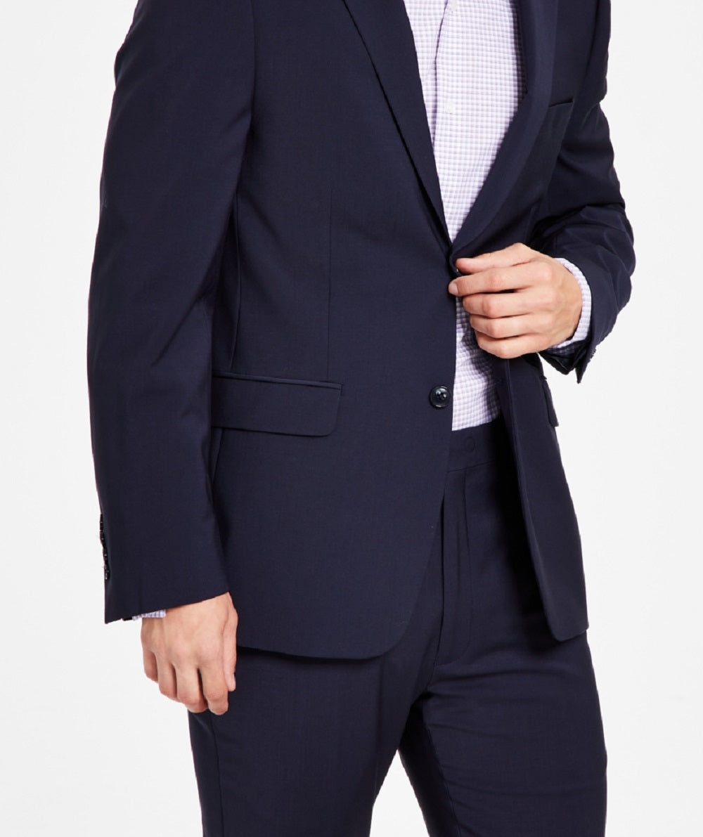 Calvin Klein Masculino Skinny Fit Extra Slim Infinite Stretch Paletó Azul Tamanho 44