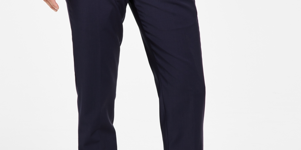 Calça de terno Calvin Klein masculina skinny fit extra slim infinita elástica, tamanho 32x30, azul