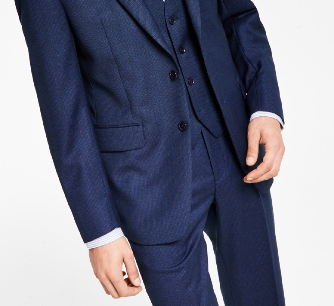 Jaqueta Calvin Klein Masculina X Fit Slim Fit Stretch Azul Tamanho 36