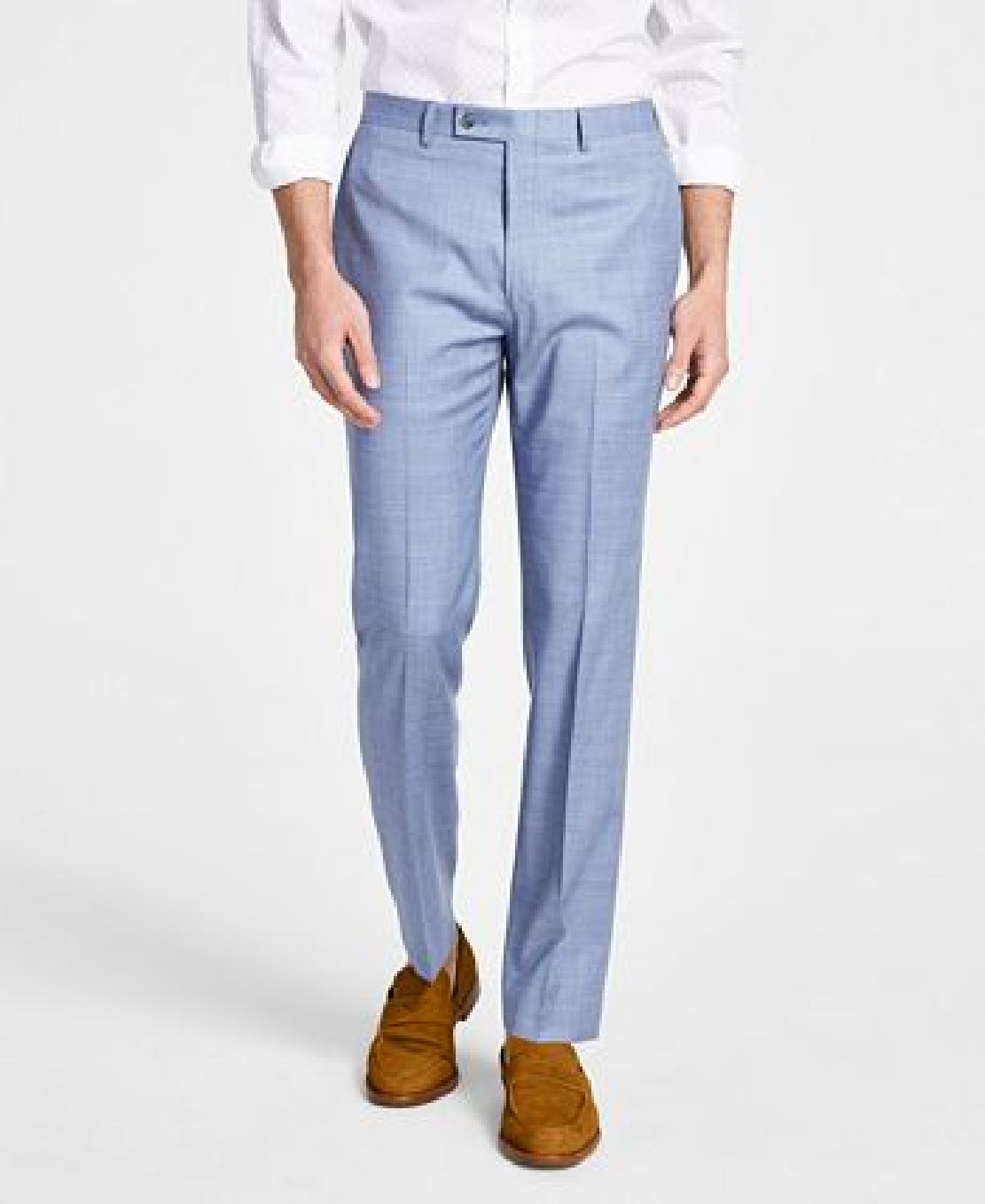 Calça de terno Calvin Klein X-Fit Slim Fit Stretch Masculina Azul Tamanho 34X32