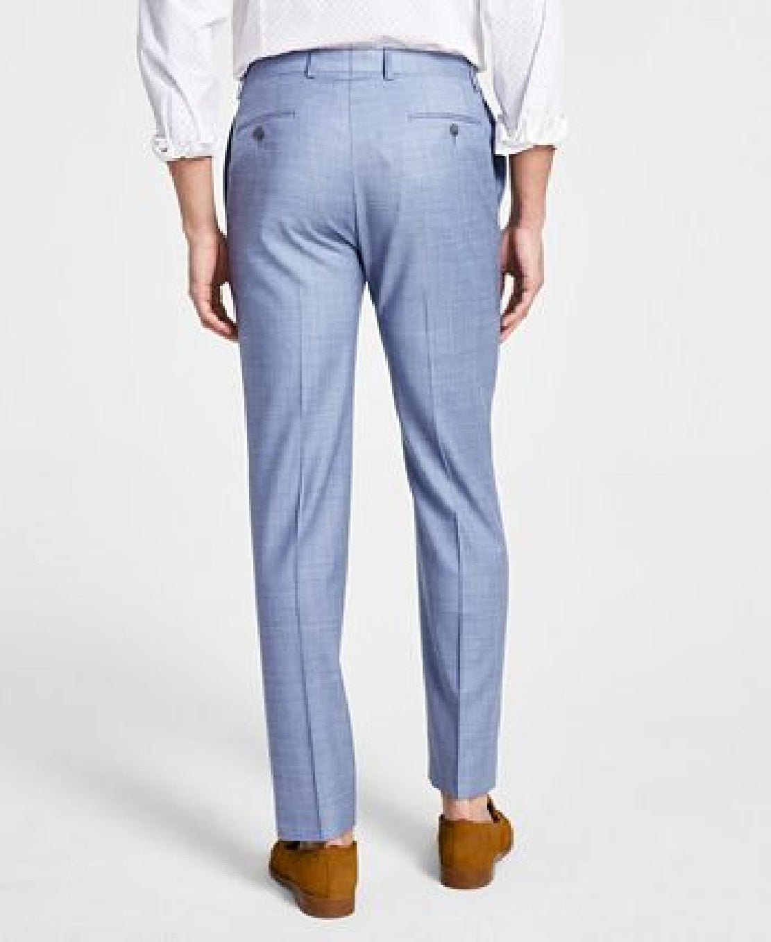 Calça de terno Calvin Klein X-Fit Slim Fit Stretch Masculina Azul Tamanho 34X32