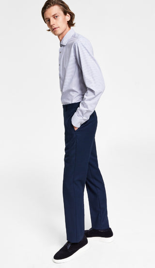 Calvin Klein Men's X Fit Slim Fit Stretch Suit Pants Blue Size 36X32
