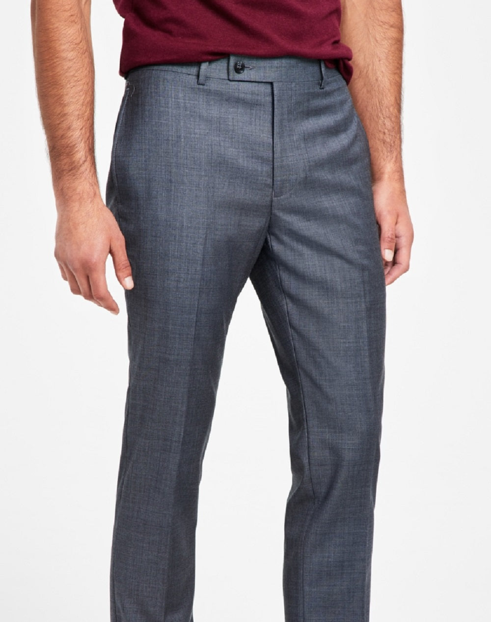 Calça de terno Calvin Klein X Fit Slim Fit Stretch Masculina Cinza Tamanho 38X30