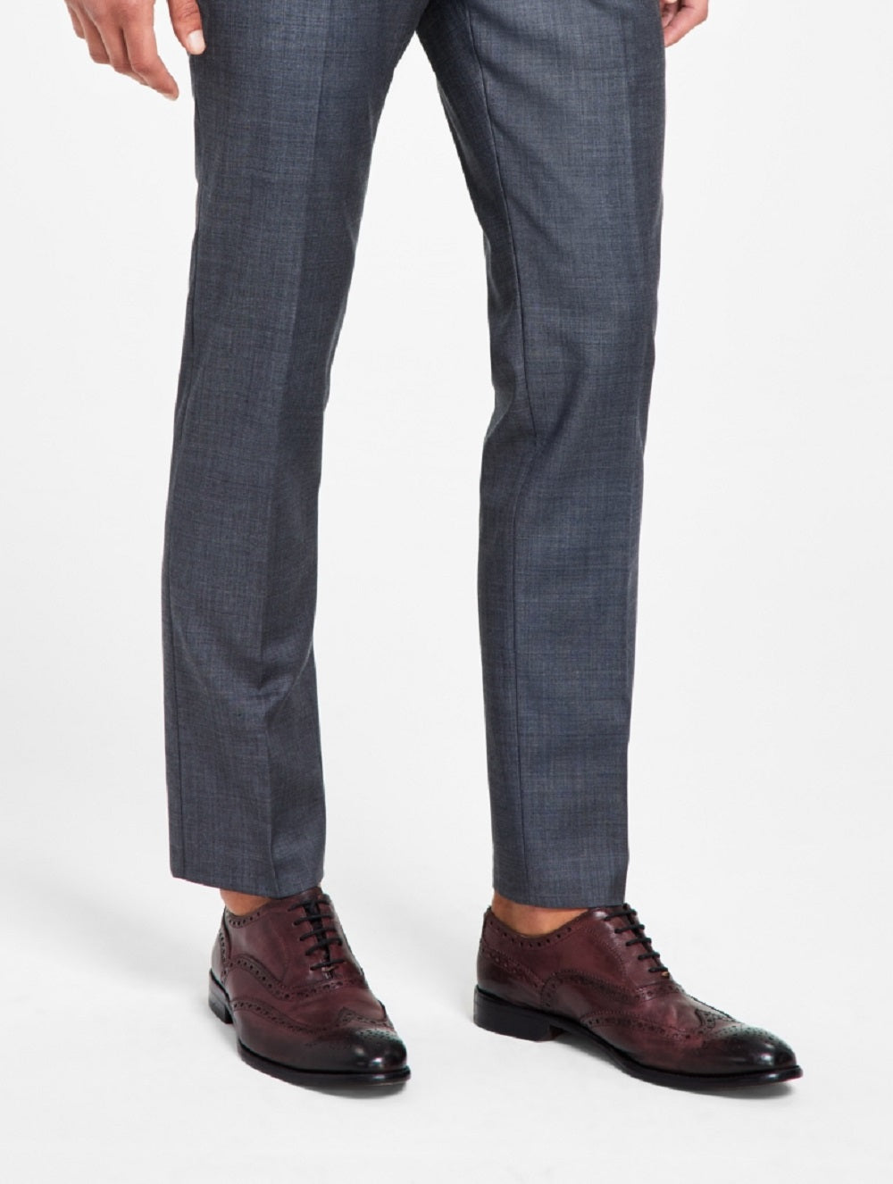 Calça de terno Calvin Klein X Fit Slim Fit Stretch Masculina Cinza Tamanho 38X30