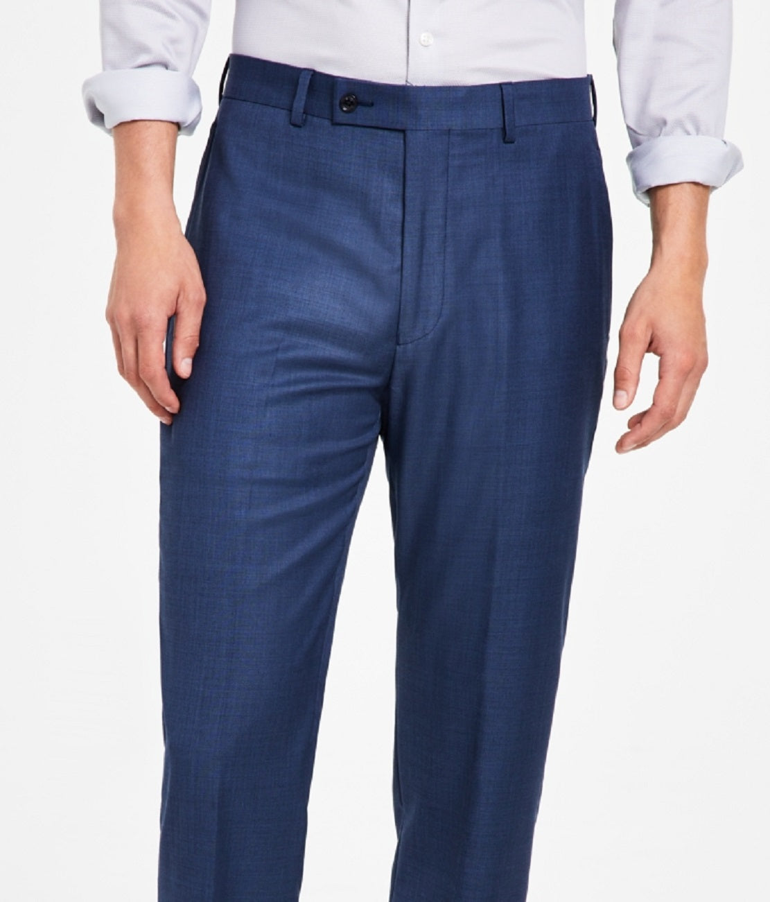 Calça de terno Calvin Klein X Fit Slim Fit Stretch Masculina Azul Tamanho 31X32