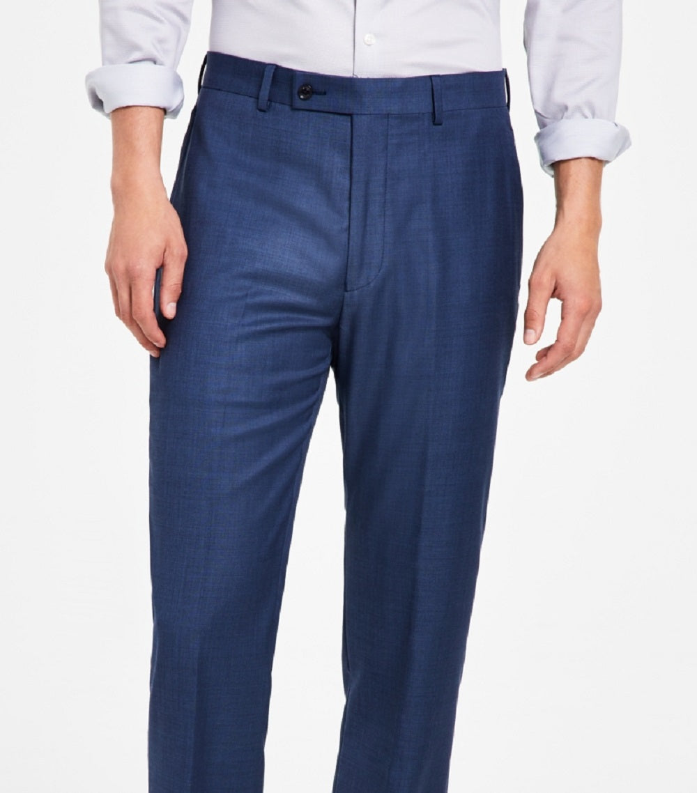 Calça de terno Calvin Klein X Fit Slim Fit Stretch Masculina Azul Tamanho 32X30