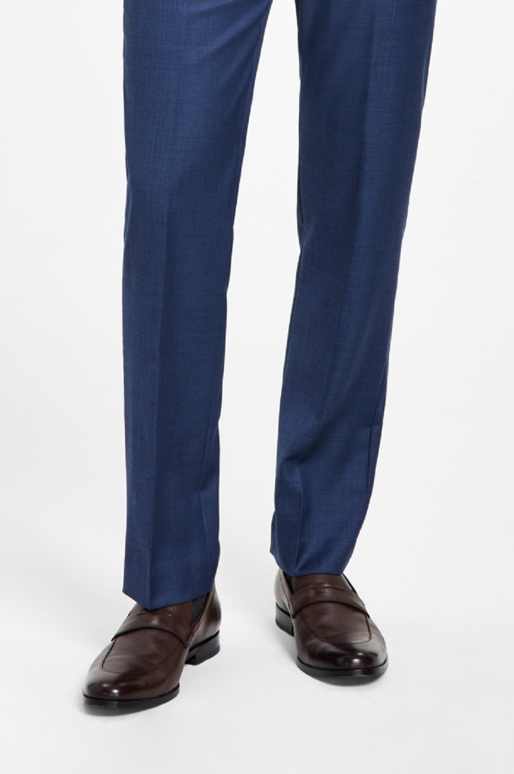 Calça de terno Calvin Klein X Fit Slim Fit Stretch Masculina Azul Tamanho 32X30