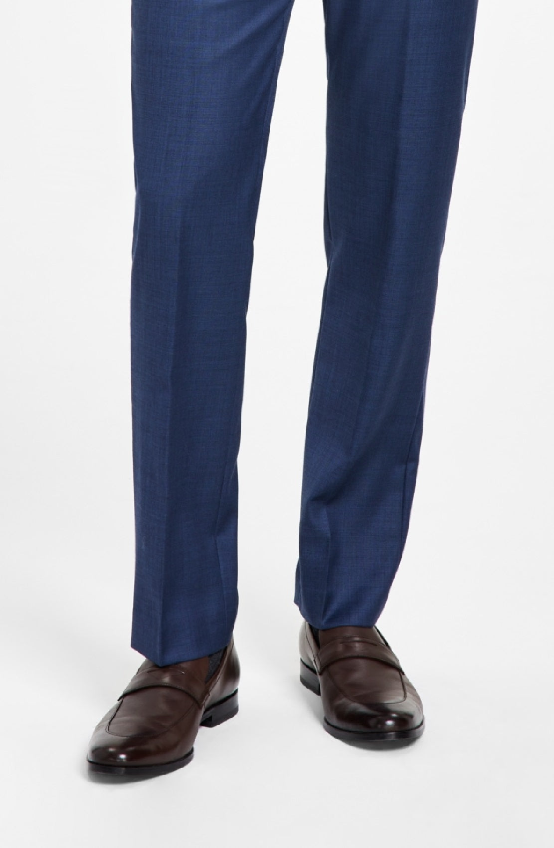 Calça de terno Calvin Klein X-Fit Slim Fit Stretch Masculina Azul Tamanho 38X30