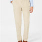 Calça social Ralph Lauren masculina clássica de veludo cotelê com pregas duplas invertidas, tamanho 44x30, bege