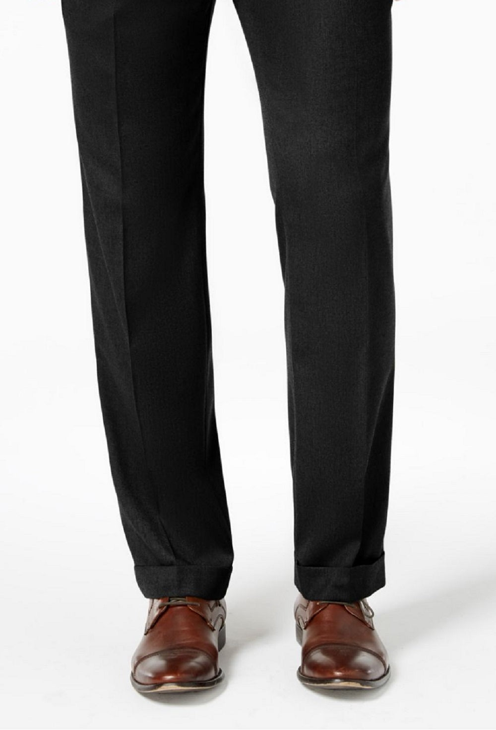 Calça social masculina Ralph Lauren plissada elástica preta tamanho 34x34