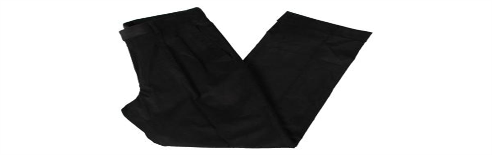 Calça social Ralph Lauren masculina clássica de veludo cotelê com pregas duplas reversas, tamanho 32x34, preta