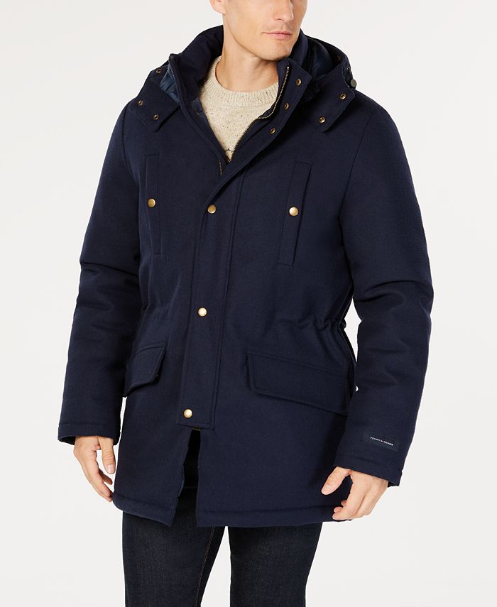 Sobretudo Tommy Hilfiger Modern Fit Snowden Masculino Azul Tamanho 38