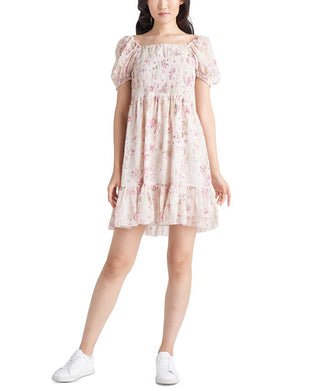 Vestido feminino com babados e camadas, fita preta, tamanho grande, branco