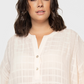 Top Henley Rosa Estampado de Algodão Feminino Black Tape Tamanho 2X