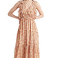 Vestido longo feminino com estampa de amarrar nas costas e babados, tamanho laranja, tamanho extragrande, da Black Tape