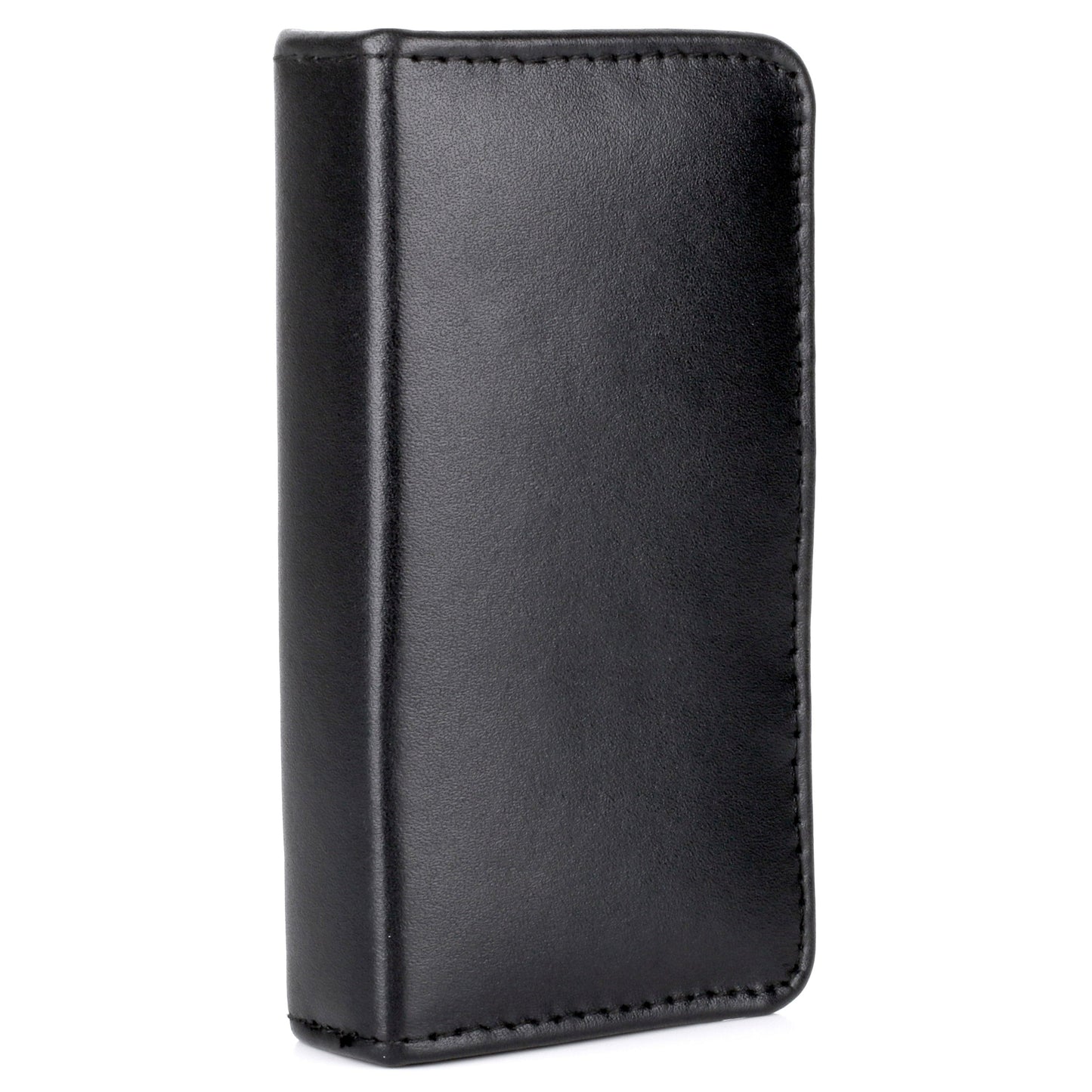 Conjunto de couro genuíno masculino Dopp de 8 peças, preto