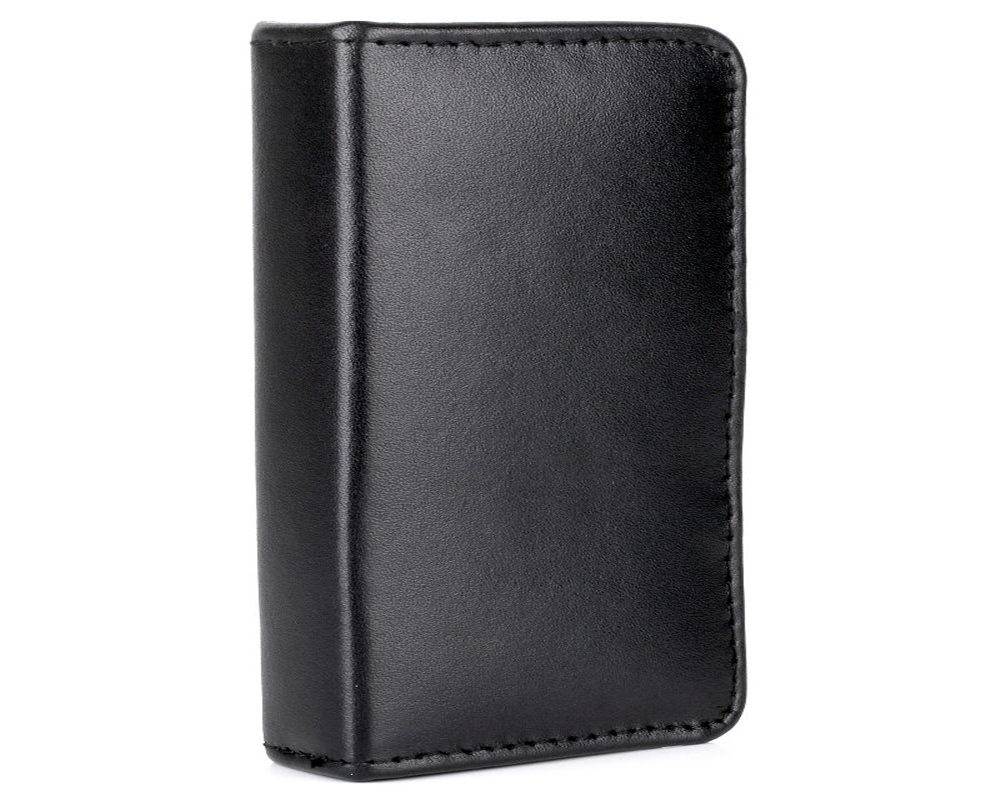 Conjunto de couro genuíno masculino Dopp de 8 peças, preto