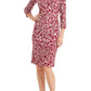 Vestido tubinho de malha bordada feminino JS Collections, rosa, tamanho 6