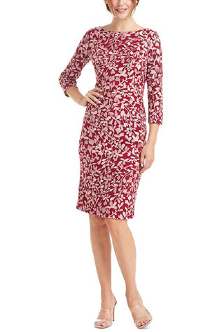 Vestido tubinho de malha bordada feminino JS Collections, rosa, tamanho 6