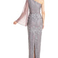 Vestido de noite feminino Amari de um ombro só, tamanho 16, cinza, da JS Collections