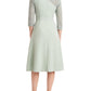 Vestido feminino JS Collections com acabamento em renda e comprimento até o joelho, tamanho 6, verde