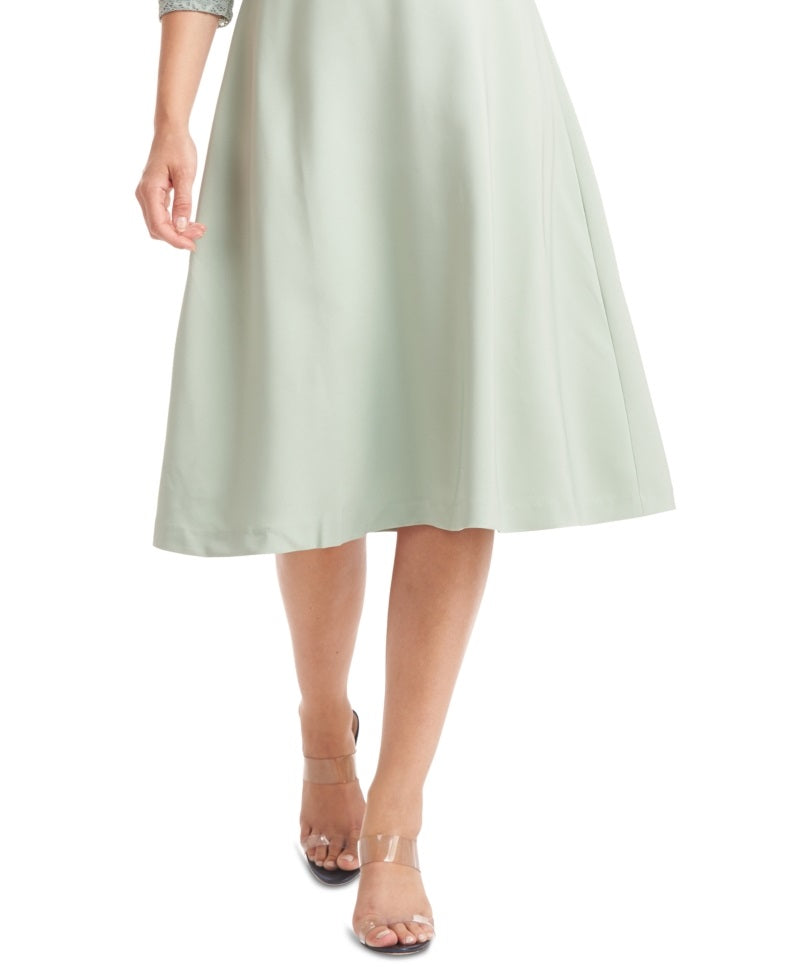 Vestido midi Rory Fit &amp; Flare da JS Collections, verde, tamanho 18