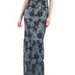 Vestido coluna floral com lantejoulas JS Collections feminino, azul, tamanho 14