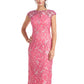 Vestido midi floral com cristais e estampa floral JS Collections para mulheres, rosa, tamanho 18
