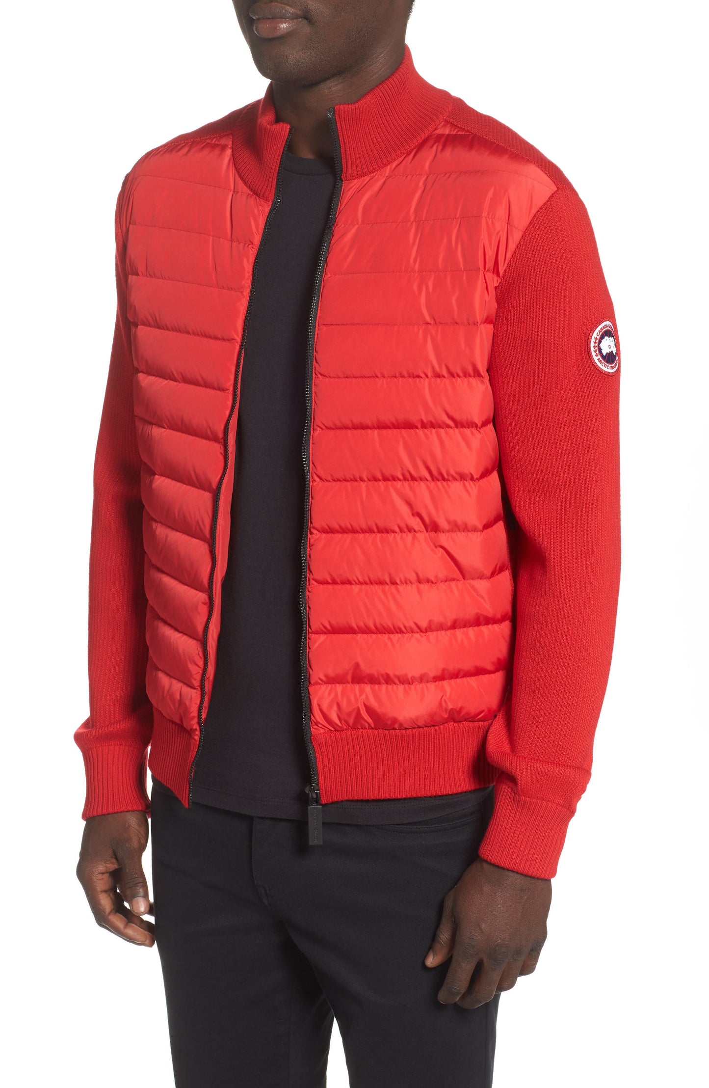 Jaqueta Canada Goose Hybridge 675 Fill Power Down Masculina Vermelha Tamanho Grande