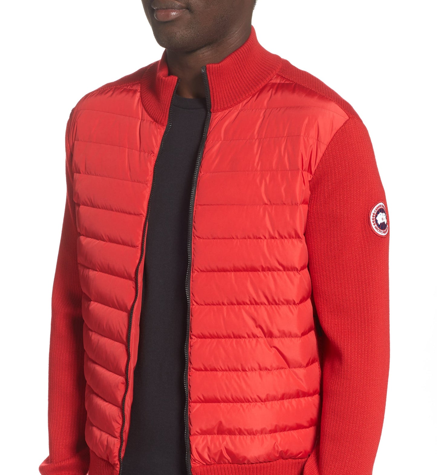 Jaqueta Canada Goose Hybridge 675 Fill Power Down Masculina Vermelha Tamanho Grande
