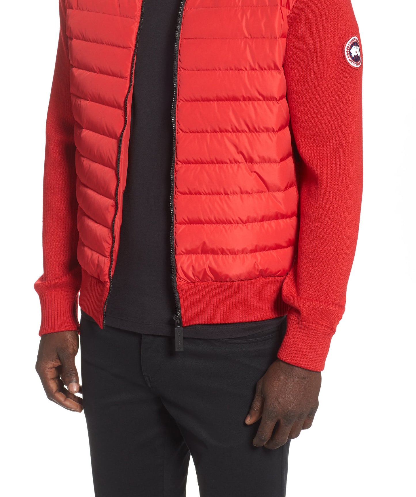 Jaqueta Canada Goose Hybridge 675 Fill Power Down Masculina Vermelha Tamanho Grande