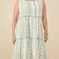 Hayden La - Botanical Embroidered Ruffle Tiered Tank Dress - Plus