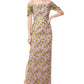 Vestido coluna bordado Jemma com ombros descobertos em ametista/chartreuse, tamanho 2, da JS Collections