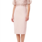 Vestido midi com contas Emersyn da JS Collections, rosa inglesa, tamanho 6