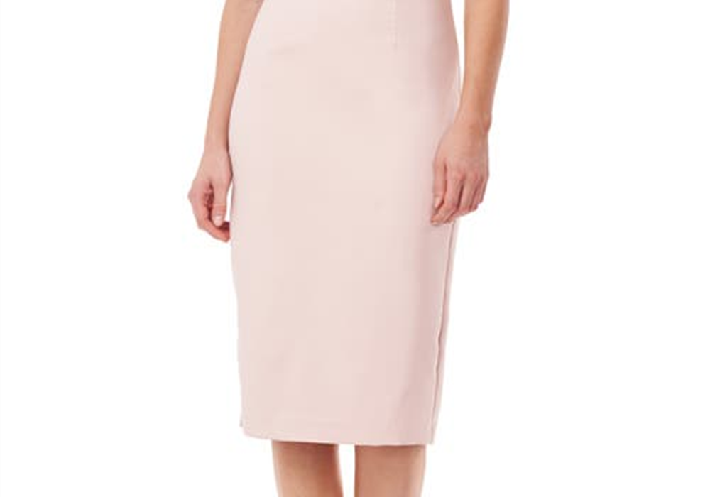 Vestido midi com contas Emersyn da JS Collections, rosa inglesa, tamanho 6