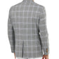 Ralph Lauren Ultraflex Plaid Sport Coat Masculino Cinza Tamanho 43