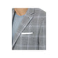 Ralph Lauren Ultraflex Plaid Sport Coat Masculino Cinza Tamanho 43