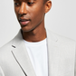 Blazer Tommy Hilfiger Masculino Slim Fit Tecido Sólido Cinza Tamanho 44