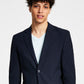 Jaqueta elástica masculina DKNY Modern Fit azul tamanho 38