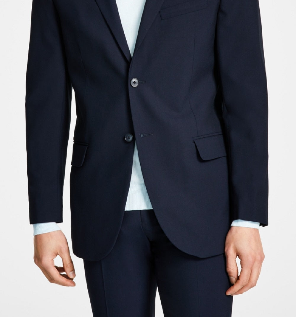 Jaqueta elástica masculina DKNY Modern Fit azul tamanho 38