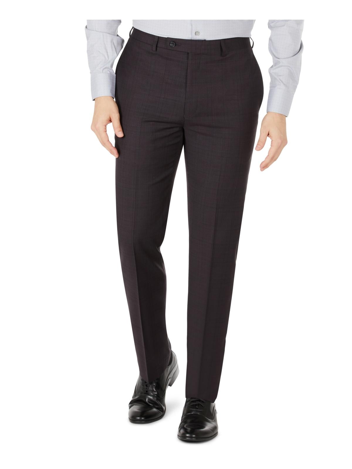 Calça social slim fit Jerome Wool masculina Calvin Klein marrom