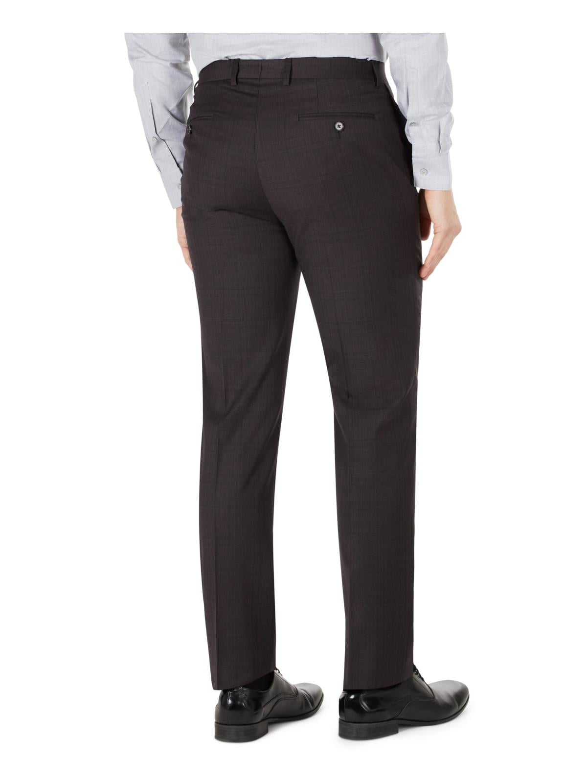 Calça social slim fit Jerome Wool masculina Calvin Klein marrom